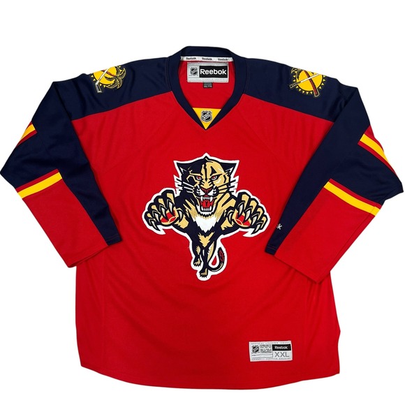 Reebok Other - Reebok Florida Panthers NHL Jersey XXL Red Navy Gold Leaping Panther Hockeycore